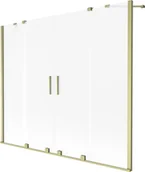 Parawany nawannowe - Mexen Velar Duo parawan nawannowy 2-skrzydłowy rozsuwany 200 x 150 cm, szron, złoty szczotkowany - 896-200-000-32-55 - miniaturka - grafika 1