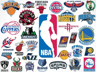 PODKŁADKA POD MYSZ Nadruk 22x18 cm NBA Logo Wszystkie Drużyny TEAM Prezent - Podkładki pod mysz - miniaturka - grafika 1