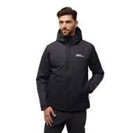 Kurtki męskie - Męska kurtka zimowa Jack Wolfskin JASPER INS JKT M black - XXL - miniaturka - grafika 1