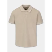 Koszulki sportowe męskie - Pit Bull Koszulka Polo Denim Washed Pique Small Logo Sand - miniaturka - grafika 1