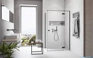 Radaway Essenza Black Kdj kabina 80x70cm prawa szkło przejrzyste 1385043-54-01R/1384048-01-01 - Kabiny prysznicowe Radaway Essenza Black Kdj kabina 80x70cm prawa szkło przejrzyste 1385043-54-01R/1384048-01-01 - Kabiny prysznicowe - miniaturka - grafika 4