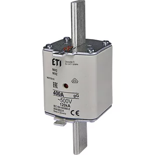Wkładka topikowa przemysłowa zwłoczna (WT-2/gG 400A) WT-2 NH2 gG 400A/500V KOMBI - Inne akcesoria elektryczne - miniaturka - grafika 1