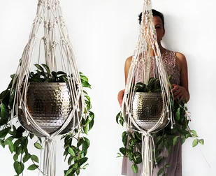 Duży kwietnik makrama 'NIDO no 1' - Kwietniki Duży kwietnik makrama 'NIDO no 1' - Kwietniki - miniaturka - grafika 1