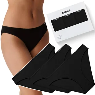 Figi Damskie Sportowe 3-PAK Majtki Bawełniane ATLANTIC 3BLP-602 - S - Majtki damskie - miniaturka - grafika 1