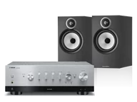 Zestawy stereo - Yamaha R-N1000A (srebrny) + 606 S3 (czarny) - miniaturka - grafika 1