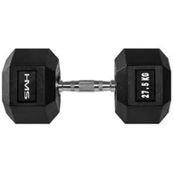 Hantle i ciężarki - HMS Hantla gumowana Hex Pro 27,5 kg 17-66-122 - miniaturka - grafika 1