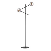 Lampy stojące - Lampa podłogowa stojąca Linear czarna-chromowana 2xE14x10W wym: 150 x 59 x 59 cm metal Emibig - miniaturka - grafika 1