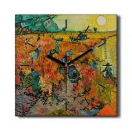 Zegary - Zegar na płótnie Czerwona winnica Van Gogh 30x30, Coloray - miniaturka - grafika 1