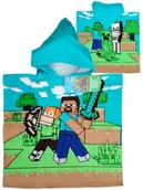 Okrycia kąpielowe dla dzieci - Ponczo poncho ręcznik z kapturem Minecraft Microfibra - miniaturka - grafika 1