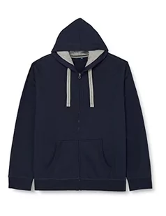 HRM Męska kurtka z kapturem I Premium bluza z kapturem męska z kontrastową wyściółką wewnętrzną, basic Hoodie z zamkiem błyskawicznym, wysokiej jakości i ekologiczna odzież męska, grantowy, XXL - Kurtki męskie - miniaturka - grafika 1
