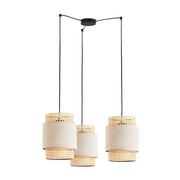 Lampy sufitowe - TK Lighting  6303 Boho Nature 3x60W Lampa wisząca czarny brązowy rattan - miniaturka - grafika 1