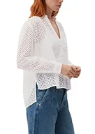 Bluzki damskie - s.Oliver Bluzka damska, długi rękaw, biała, 38, biały, 38 - miniaturka - grafika 1