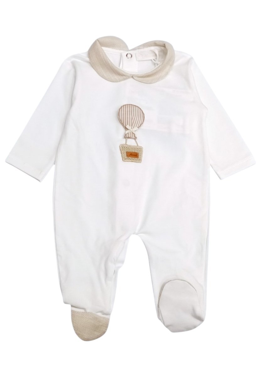 Ninnaoh - Tutina Bianco/beige C.mongolfiera E25T232