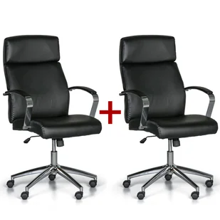 Fotel biurowy, krzesło biurowe B2B Partner Krzesło biurowe HOLT 1+1 GRATIS, czarne 907015 - Fotele i krzesła biurowe - miniaturka - grafika 1