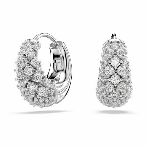 Swarovski Kolczyki Sublima, Białe, Powłoka z rodu