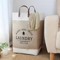 Inne - TEMU Styl, Duża Pojemność, Składana Kosz na Pranie z „ IRON LAUNDRY DELUXE” - Idealny do Organizacji Domu, Przechowywania w Łazience i Zbierania - miniaturka - grafika 1
