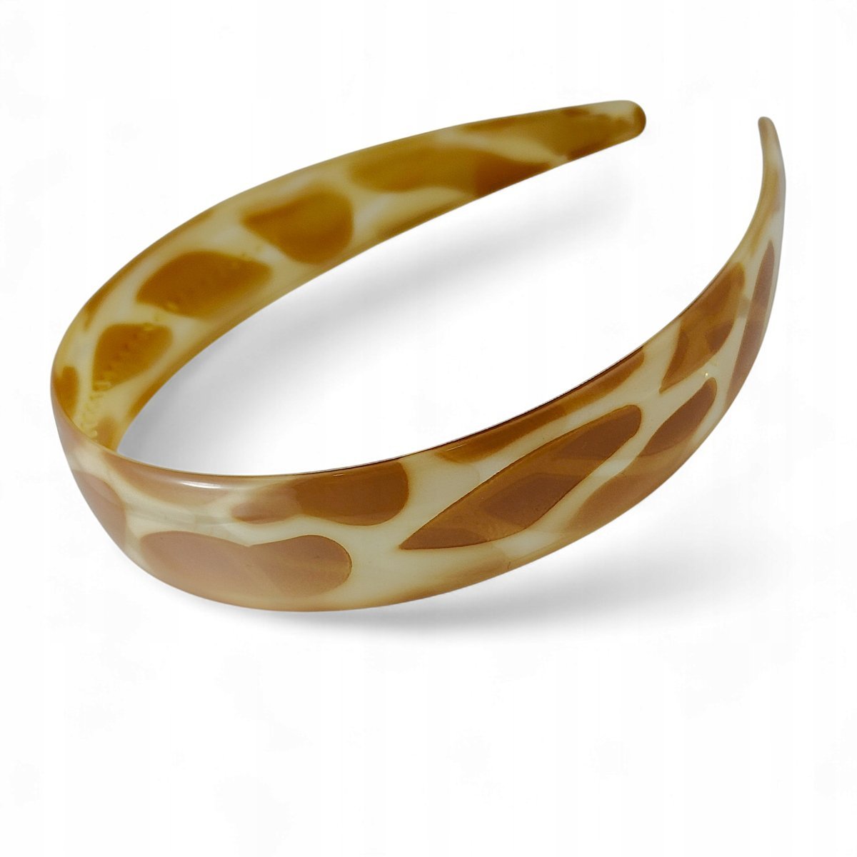 Opaska do włosów Francuska Mocna Elastyczna Beżowa Panterka