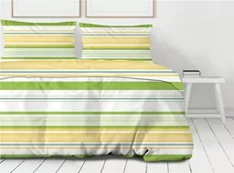 Greno Pościel bawełniana 220x200 Action zielona żółta pasy Premium Bielbaw 1 - Pościel - miniaturka - grafika 1
