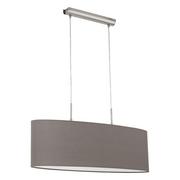 Lampy sufitowe - Eglo LAMPA wisząca PASTERI 31583 abażurowy Żyrandol do salonu IP20 owalna Nikiel - miniaturka - grafika 1