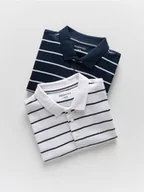 Koszulki dla chłopców - Reserved - Bawełniany t-shirt 2 pack - granatowy - miniaturka - grafika 1