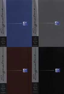 Oxford Elegancki brulion Signature A5 kratka 72 kartki - Szkolne artykuły papiernicze - miniaturka - grafika 1
