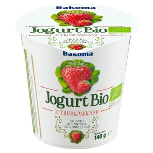 Bakoma Bio jogurt truskawka - Kefiry, jogurty, maślanki - miniaturka - grafika 1