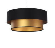 Lampy sufitowe - Lampa wisząca Dorina, czarna/złota Ø 50 cm - miniaturka - grafika 1