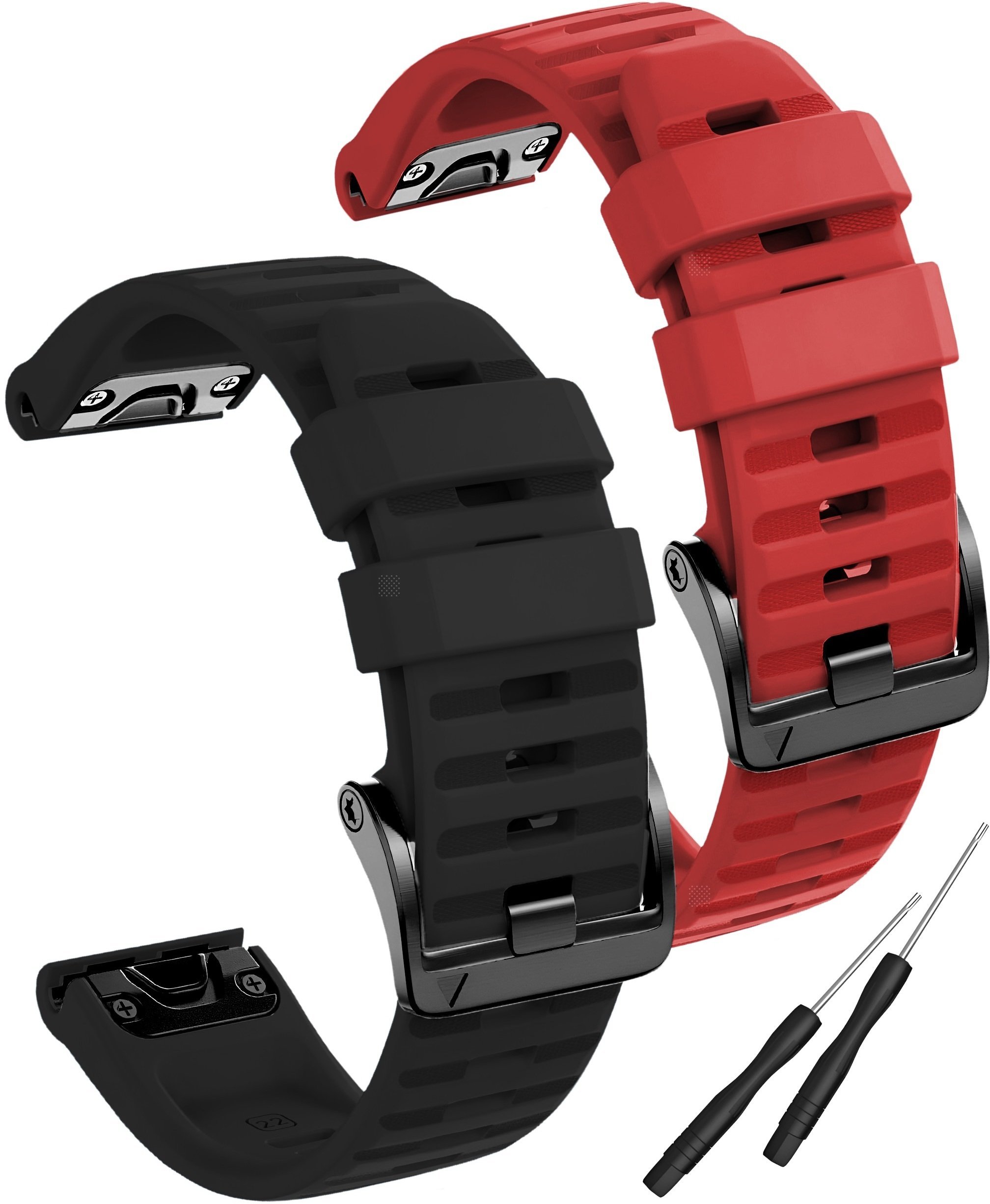 ChronSmarta Zestaw: 2x pasek ChronSmarta do smartwatch'a Garmin Fenix 5 6 7 8 Plus Solar AMOLED 47mm QuickFit