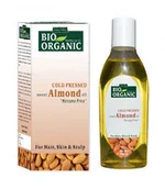 Włosy, skóra, paznokcie - Olej ze słodkich migdałów z dodatkiem innych olejów, do włosów i skóry, Bio Organic, 200 ml, Indus Valley - miniaturka - grafika 1