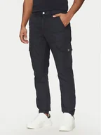 Spodnie męskie - Guess Spodnie materiałowe M5RB54 WGXY1 Granatowy Slim Fit - miniaturka - grafika 1