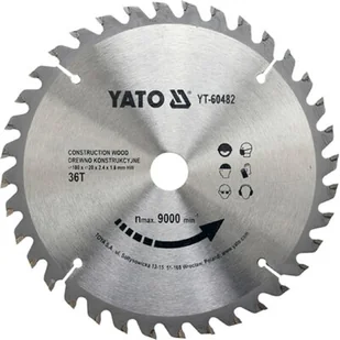 Yato PIŁA TARCZOWA Z WĘGLIKIEM WOLFRAMU DO DREWNA 180x20MM YT-60482 YATO YT-60482 - Tarcze do pił - miniaturka - grafika 1
