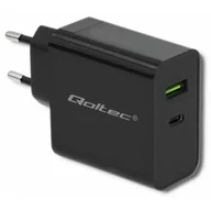 Ładowarki do telefonów - Qoltec Ładowarka Ładowarka sieciowa 42W | 5-20V | 2.25-3A | USB typ C PD | USB | Czarna 51717 - miniaturka - grafika 1