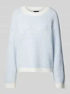 Swetry damskie - Sweter z dzianiny o kroju regular fit z dodatkiem wełny model ‘OLENA’ - miniaturka - grafika 1
