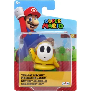 SUPER MARIO JAKKS PACIFIC ORYGINALNA RUCHOMA FIGURKA YELLOW SHY GUY 5cm - Figurki dla dzieci - miniaturka - grafika 1