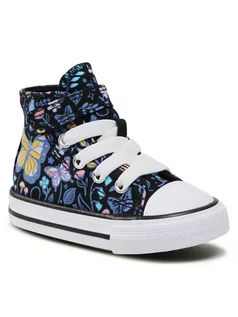 Buty dla dziewczynek - Converse Trampki Ctas 1V Hi 770712C Czarny - grafika 1