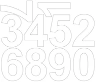 Pasmanteria - Cyfry samoprzylepne 8 cm biały matowy - miniaturka - grafika 1