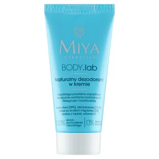 Miya Cosmetics BODY.lab Naturalny dezodorant w kremie 30 ml 30.0 ml - Dezodoranty i antyperspiranty unisex - miniaturka - grafika 2