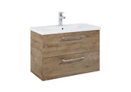 Szafki łazienkowe - Szafka łazienkowa pod umywalkę Roca Roma Plus Compact 80 cm dąb canela A857953808 - miniaturka - grafika 1