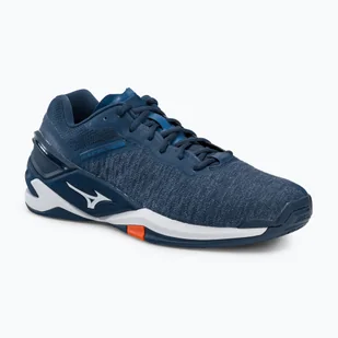 Buty do piłki ręcznej Mizuno Wave Stealth Neo dark denim/white/blue jasper - Buty sportowe męskie - miniaturka - grafika 1