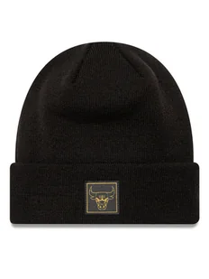New Era Czapka Chicago Bulls Metallic Badge Cuff Knit 60424828 Czarny - Czapki damskie - miniaturka - grafika 1