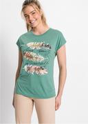 Koszulki i topy damskie - T-shirt z brokatowym nadrukiem - bonprix - miniaturka - grafika 1