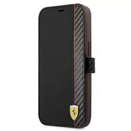 Etui i futerały do telefonów - Ferrari FESAXFLBKP13SBK iPhone 13 mini 5,4" czarny/black book On Track Carbon Stripe - miniaturka - grafika 1