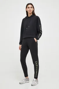 EA7 Emporio Armani dres damski kolor czarny - Dresy damskie - miniaturka - grafika 1