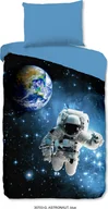 Pościel dla dzieci - Niebieska bawełniana pościel dziecięca jednoosobowa 140x200 cm Astronaut – Good Morning - miniaturka - grafika 1