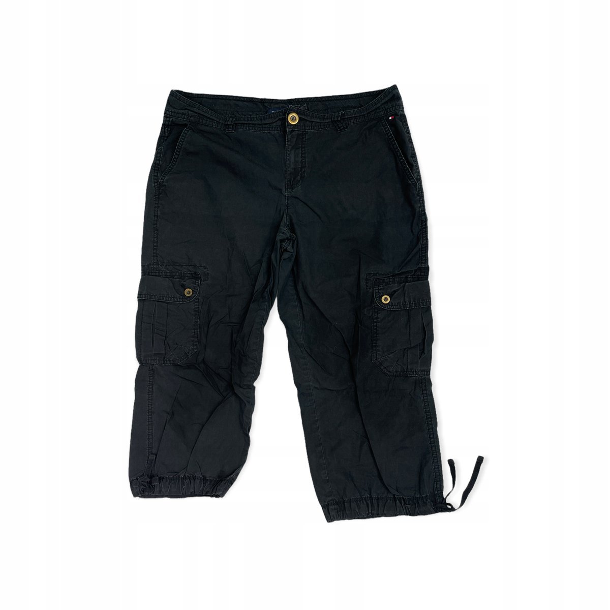 Jeansowe czarne rybaczki damskie TOMMY HILFIGER L