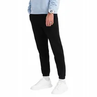 Dresy męskie - Spodnie męskie dresowe CARROT z dzianiny czarne V8 OM-PASK-0143 XL - miniaturka - grafika 1