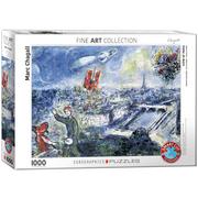 Puzzle - Eurographics Puzzle 1000 elementów. Widok na Paryż, Marc Chagall - miniaturka - grafika 1