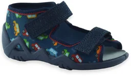 Granatowe kapcie do żłobka dla chłopca sandałki Befado 350P056 Snake - Buty dla chłopców - miniaturka - grafika 1