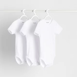 Body dla niemowląt - Reserved - Bawełniane body 3 pack - Biały - grafika 1