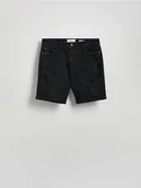 Spodenki męskie - Reserved - Jeansowe szorty slim fit - szary - miniaturka - grafika 1